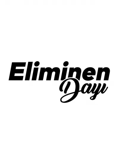 Eliminen Dayı Sticker (Oto-Motor-Laptop-Duvar-Dekor) 10 x 4 cm