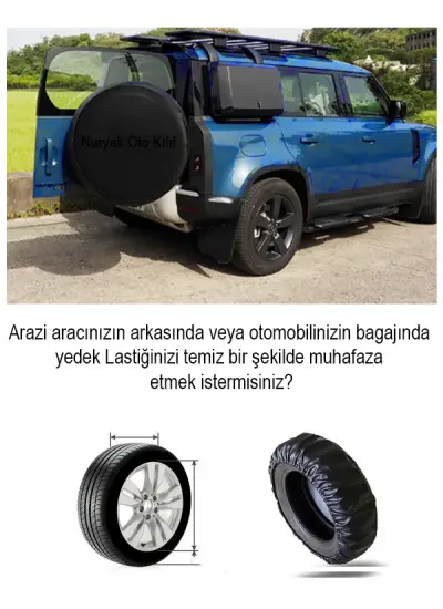 RENAULT KANGOO 2008 Uyumlu Araba,Oto,Araç Stepne Kılıfı 17-18 inç