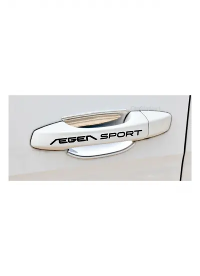 Fiat Egea Sport İçin Uyumlu Aksesuar Kapı Kolu Sticker Set 8 Adet 10 x 1,5 Cm