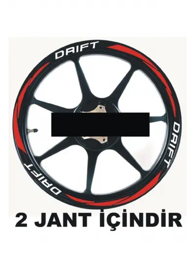 Motosiklet Jant Şeridi Mondial Drift Uyumlu Sağ-Sol/Ön-Arka