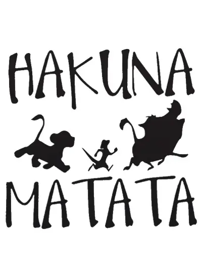 Hakuna Matata Sticker (Oto-Motor-Laptop-Duvar-Dekor) 10 x 10 cm