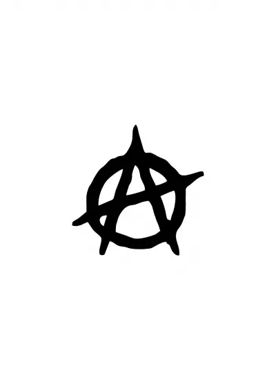 Anarchy Sticker (Oto-Motor-Laptop-Duvar-Dekor) 10 x 10 cm