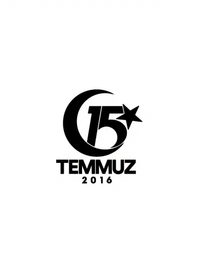 On Beş Temmuz Sticker (Oto-Motor-Laptop-Duvar-Dekor) 18 x 20 cm