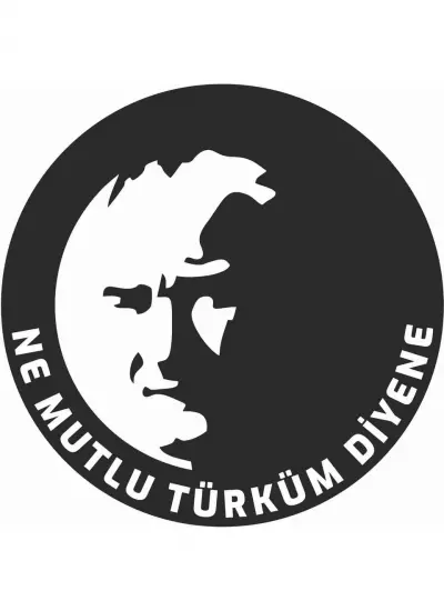 Ne Mutlu Türküm Diyene (Oto-Motor-Laptop-Dekor) Sticker 20 x 20 cm