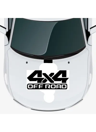 Off Road 4x4 Oto Kaput Sticker 40 x 16 cm