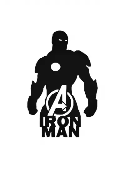 Iron Man (Oto-Motor-Laptop-Duvar-Dekor) 10 x 15 cm