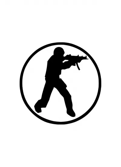 Counter Strike Sticker (Oto-Motor-Laptop-Duvar-Dekor) 10 x 10 cm