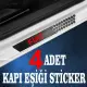 Fiat uyumlu  özel Oto Kapı eşikleri Sticker Karbon 4 Adet