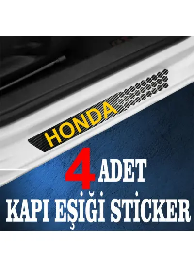 Honda özel Oto Kapı eşikleri Sticker Karbon 4 Adet