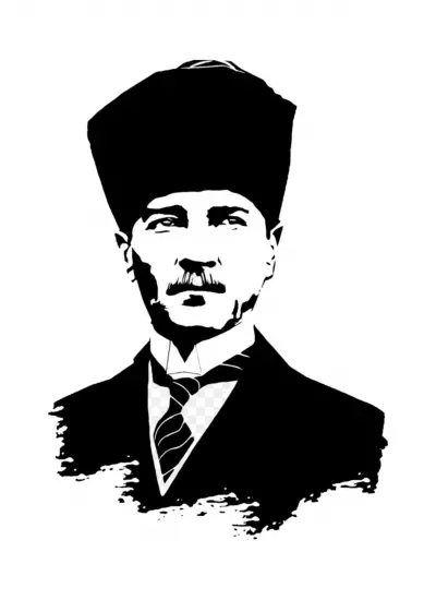 Mustafa Kemal Atatürk Duvar Dekor Sticker 40 x 56 cm