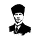 Mustafa Kemal Atatürk Duvar Dekor Sticker 40 x 56 cm