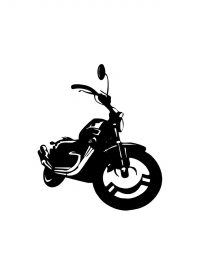 Harley Motor Sticker (Oto-Motor-Laptop-Duvar-Dekor) 30 x 36 cm