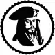 Jack Sparrow Tasarım Sticker 10 x 10 cm