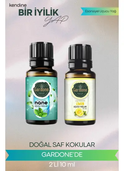 Nane + Limon (Oda Kokusu Aroma Terapi Buhurdanlık/Difüzör Yağı) Set 2 Adet x 10 ml