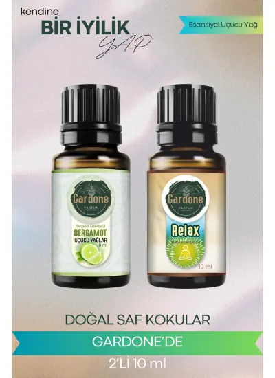 Relax + Bergamot (Oda Kokusu Aroma Terapi Buhurdanlık/Difüzör Yağı) Set 2 Adet x 10 ml