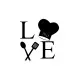 Love Cooking Sticker (Oto-Motor-Laptop-Duvar-Dekor) 10 x 11 cm