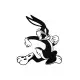 Bugs Bunny (Oto-Motor-Laptop-Duvar-Dekor) 30 x 33 cm