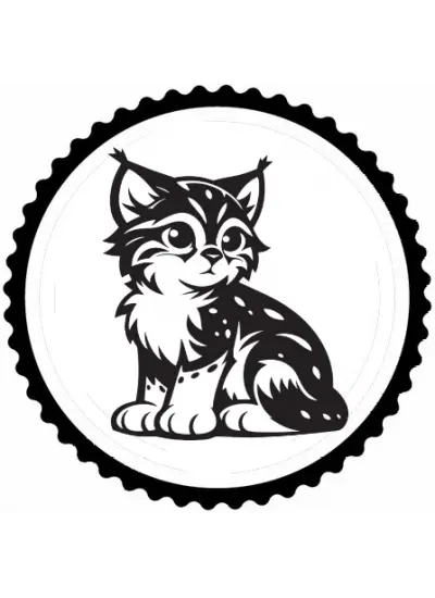 Minnoş Kedi Tasarım Sticker 10 x 10 cm