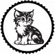 Minnoş Kedi Tasarım Sticker 10 x 10 cm