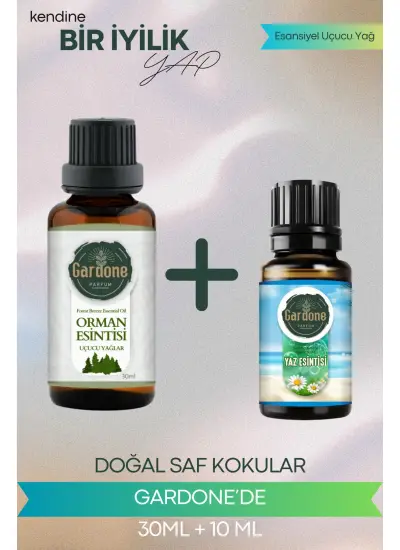 Orman Esintisi 30 ml + Yaz Esintisi 10 ml (Oda Kokusu Aroma Terapi Buhurdanlık/Difüzör Yağı) Set 2 Adet