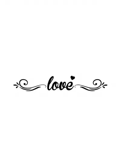 Love Sticker (Oto-Motor-Laptop-Duvar-Dekor) 30 x 6 cm