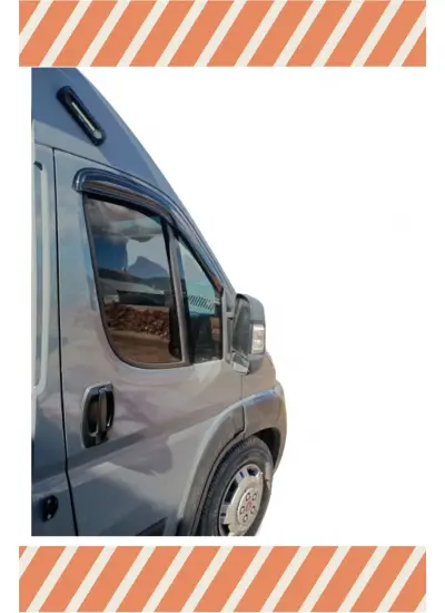 Fiat Ducato 2006-2017 Modellerine Özel 2Li Mügen Tip Cam Rüzgarlığı