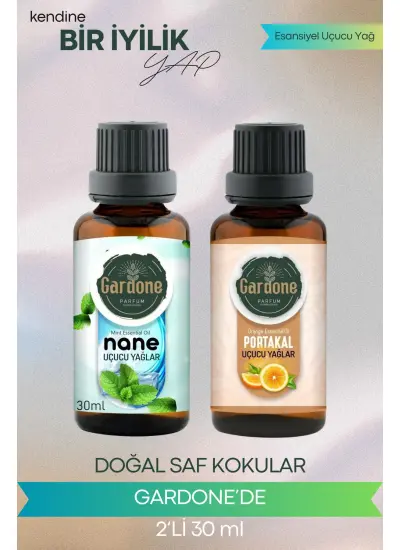 Nane + Portakal (Oda Kokusu Aroma Terapi Buhurdanlık/Difüzör Yağı) Set 2 Adet x 30 ml