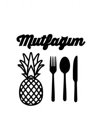 Mutfağım Sticker (Oto-Motor-Laptop-Duvar-Dekor) 10 x 10 cm