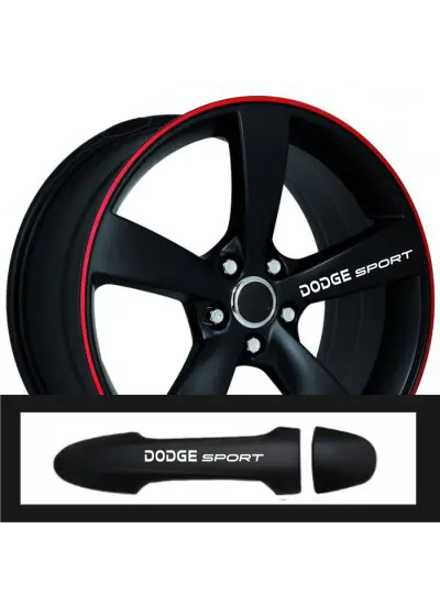 Dodge Tüm Modelleri İçin Uyumlu Aksesuar Oto Kapı Kolu/Jant Sticker 10 Adet 10 x 1,5 Cm