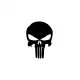 Punisher Kafa Sticker Duvar Dekor Sticker 40 x 56 cm