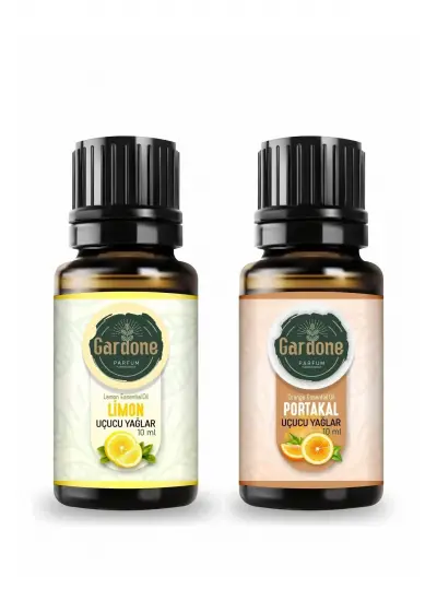 Limon + Portakal (Oda Kokusu Aroma Terapi Buhurdanlık/Difüzör Yağı) Set 2 Adet x 10 ml