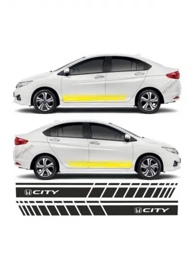 Honda City İçin Uyumlu Aksesuar Oto Yan Şerit Sticker