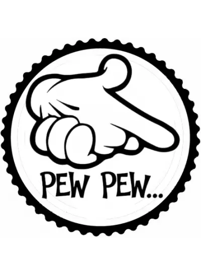 Pew Pew Tasarım Sticker 30 x 30 cm