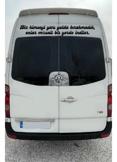 Oto Cam Yazı Sözleri Ticari-Servis-Dolmuş-Panelvan Uzun Sticker Model 1