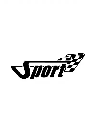 Sport Bayrağı Sticker (Oto-Motor-Laptop-Duvar-Dekor) 10 x 4 cm