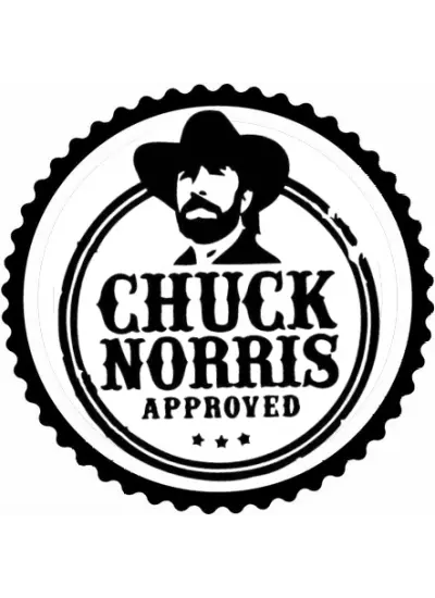 Chuck Norris Onayladı Tasarım Sticker 20 x 20 cm