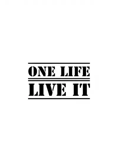 One Life Live It Sticker (Oto-Motor-Laptop-Duvar-Dekor) 10 x 6 cm