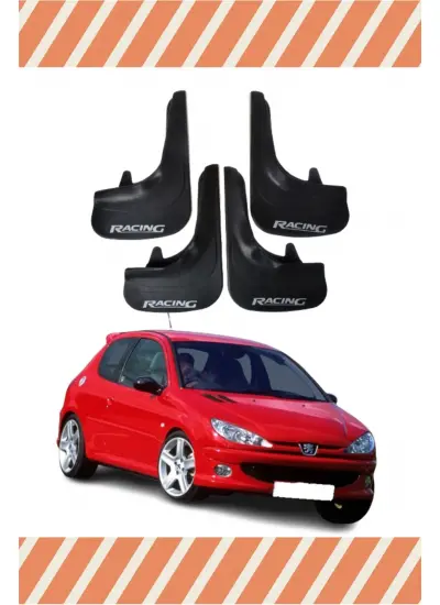 Peugeot 206 Hb Peugeot 106 Racing Yazılı 4Lü Tozluk Çamurluk Paçalık