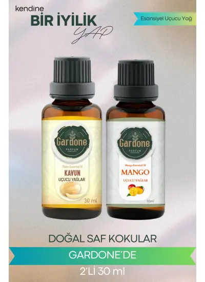 Kavun + Mango (Oda Kokusu Aroma Terapi Buhurdanlık/Difüzör Yağı) Set 2 Adet x 30 ml