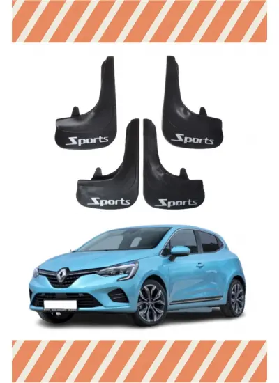 Renault Clio 5 Sports Yazılı 4Lü Tozluk Çamurluk Paçalık