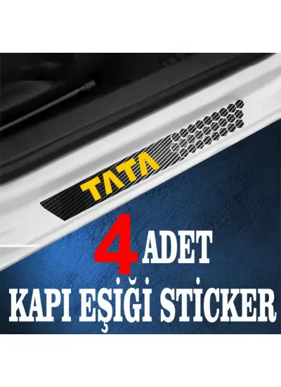 Tata özel Oto Kapı eşikleri Sticker Karbon 4 Adet