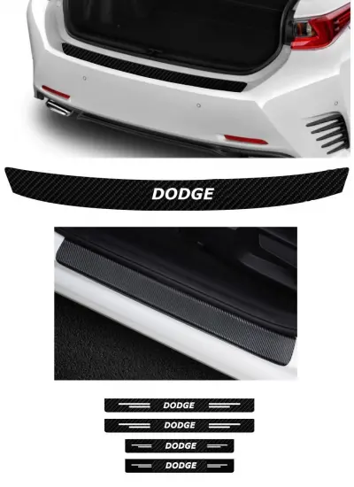 Dodge Modelleri İçin Uyumlu Grafen Karbon Bagaj Koruyucu Ve Kapı Eşikleri Set