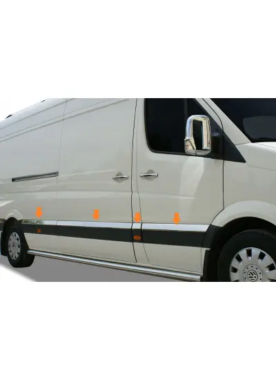 Yan Kapı Çıtası Uzun Şase Krom 10 Parça Sprinter Van 2006-2018 Arası Modeller İçin