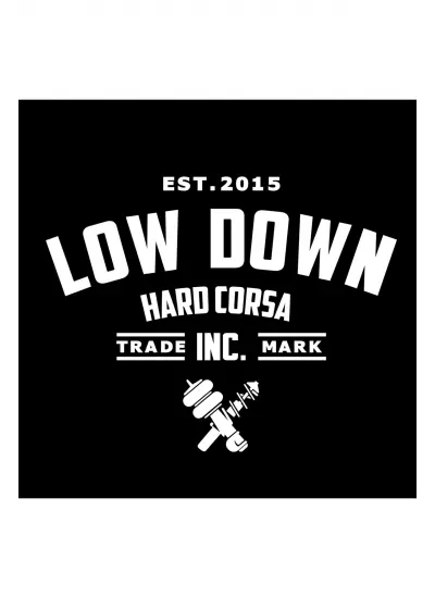 Low Down Hard Corsa Arka Cam Sticker 40 x 31 Cm