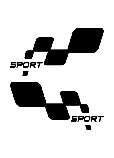 Universal Yan Sport Sticker 28 x 13 cm