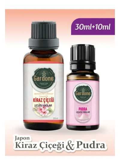 Japon Kiraz Çiçeği 30 ml + Pudra 10 ml (Oda Kokusu Aroma Terapi Buhurdanlık/Difüzör Yağı) Set 2 Adet