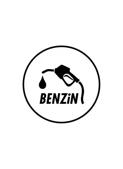 Benzin Depo Kapağı Pompa Sticker (Oto-Motor-Laptop-Duvar-Dekor) 10 x 10 cm