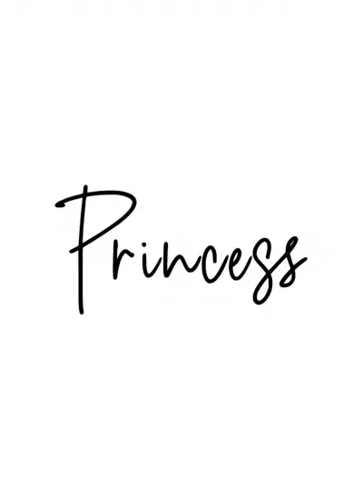 Princess Sticker (Oto-Motor-Laptop-Duvar-Dekor) 20 x 10 cm