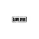 Game Over Sticker (Oto-Motor-Laptop-Duvar-Dekor) 10 x 4 cm