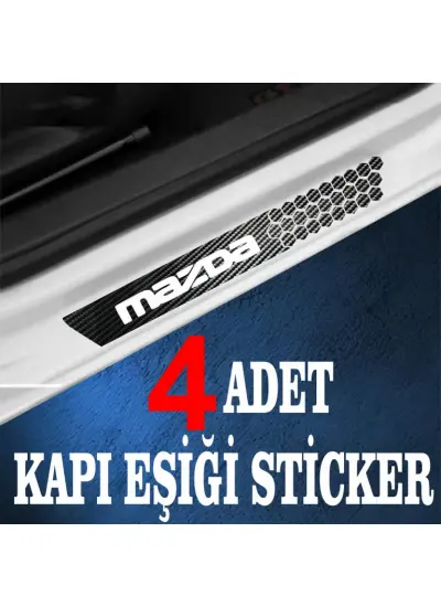 Mazda özel Oto Kapı eşikleri Sticker Karbon 4 Adet